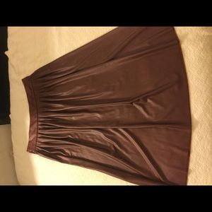 PRICE DROP! Pleather Skirt Sz 4. Rust/terracotta